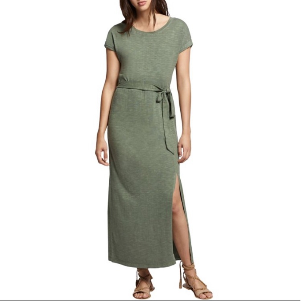 NWT Sanctuary green cotton blend t-shirt dress with tie waist. Womens size XS